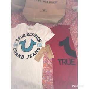 true religion shirts never worn! Both for 50$